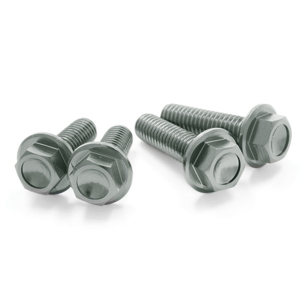 ALUM. M6 FLANGE BOLTS 30MM TI-COLOR 4PK