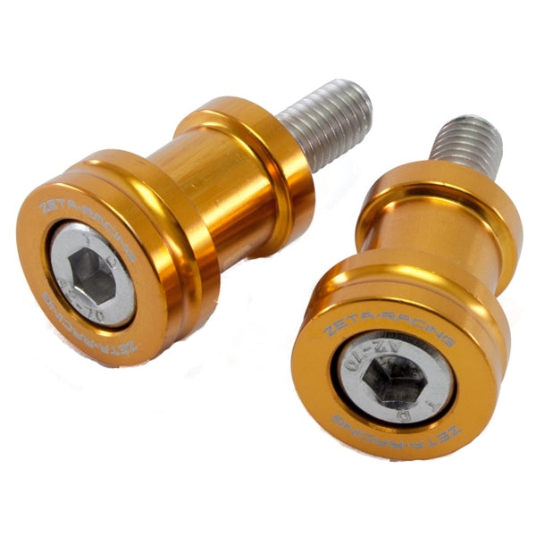 SWINGARM SPOOLS M8 GOLD (QTY 2)