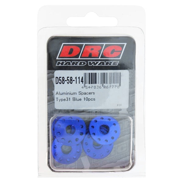 ALUMINUM 20MM SPACER TP31 BLUE 10PCS M6