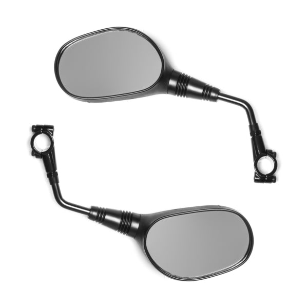 MIRROR YAM STYLE 4" STEM 7/8" BAR BK