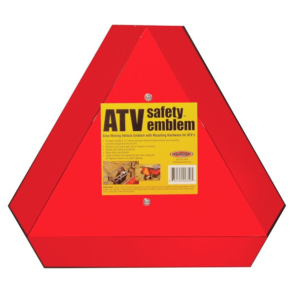 REFLECTIVE SAFETY EMBLEM W/HARDWARE 14"