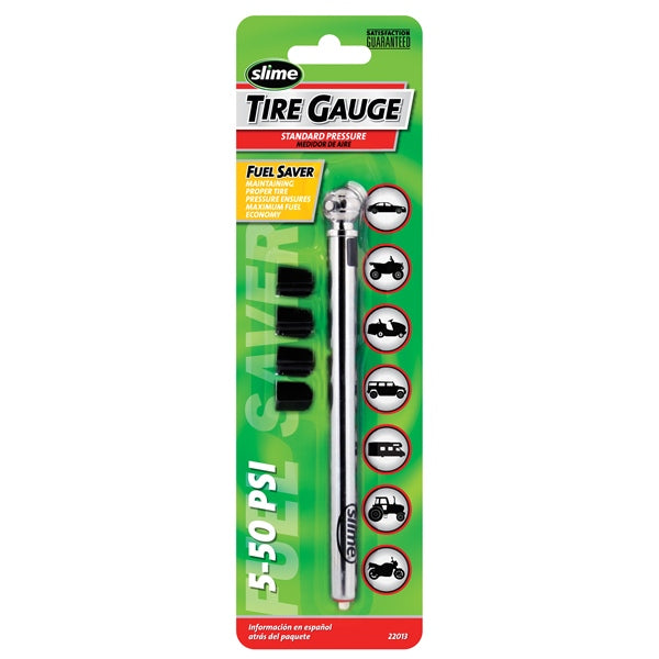 GAUGE PENCIL 5-50 PSI W/CAP SLIME