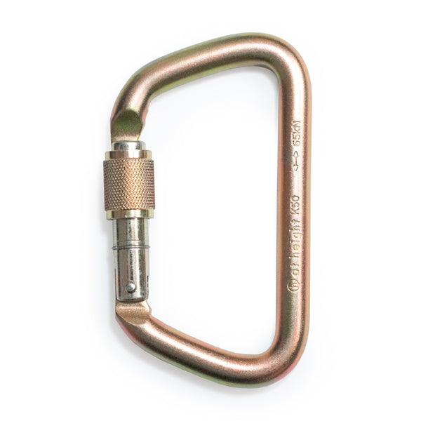 LOCKING CARABINER STEEL 65 KN