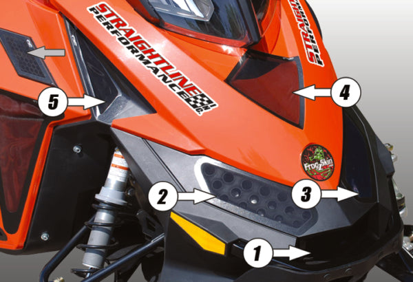 NOSE VENT KIT (5PC) BRP FROGZSKIN