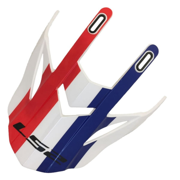 VISOR MX436 QUARTERBACK WH/RD/BL LS2