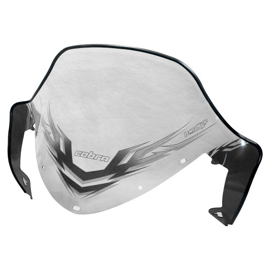 WINDSHIELD MID 13" CLR W/BK GRAP POL