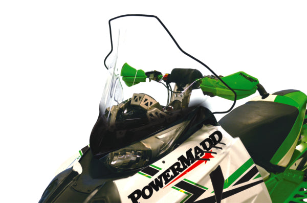 WINDSHIELD TALL 19" CLR W/BK GRAP A/C