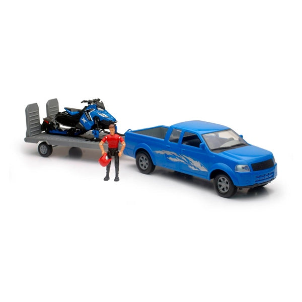 SCALE MODEL 1:18 PICK UP W/POL SNWMOBIL