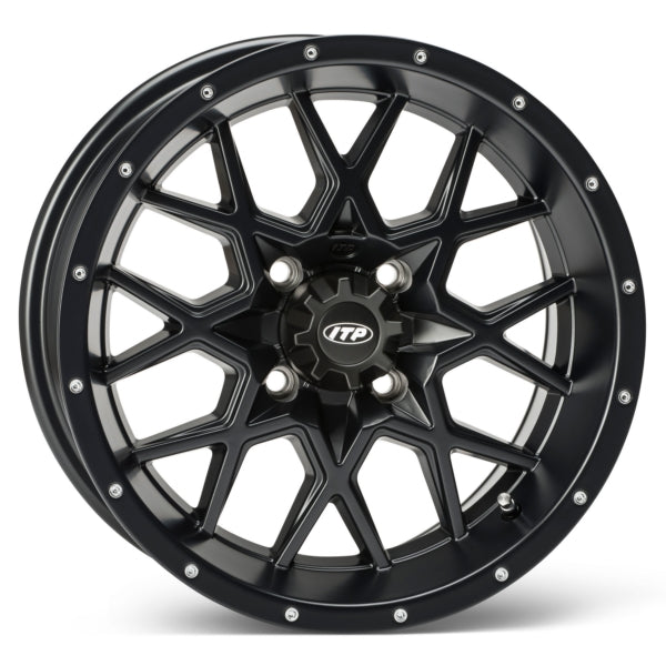 16X7 4/137 5+2 HURRICANE BK MAT WHEEL