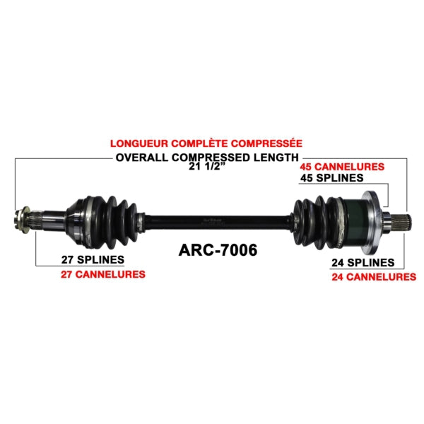 AXLE COMPL A/C TRAKMOTIVE
