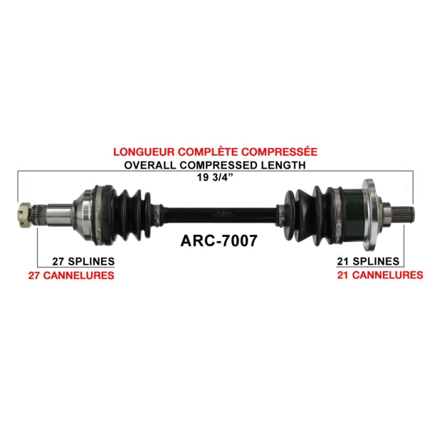 AXLE COMPL A/C TRAKMOTIVE