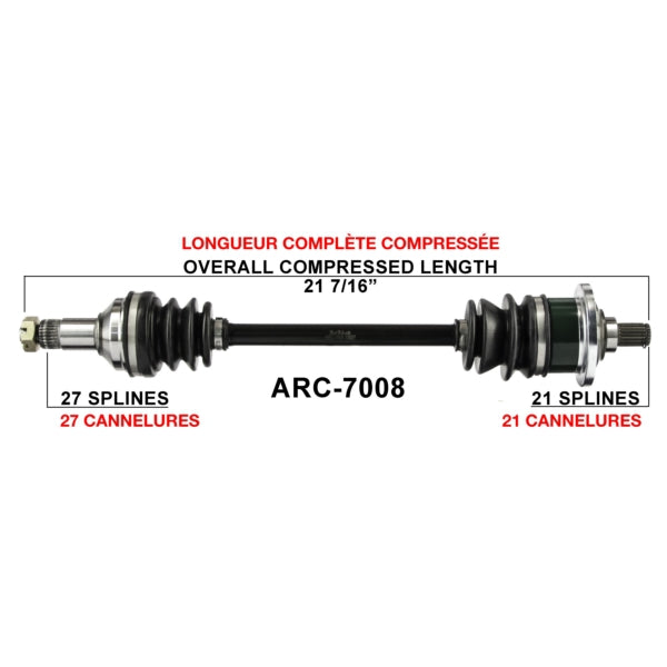 AXLE COMPL A/C TRAKMOTIVE