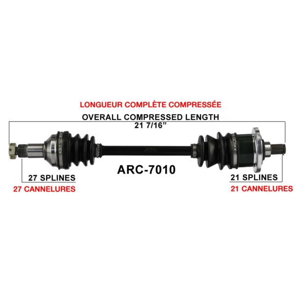 AXLE COMPL A/C TRAKMOTIVE