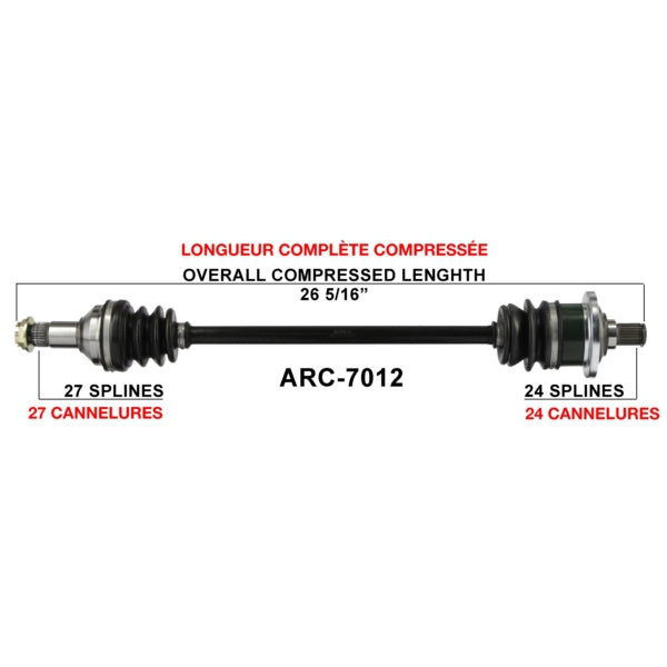 AXLE COMPL A/C TRAKMOTIVE