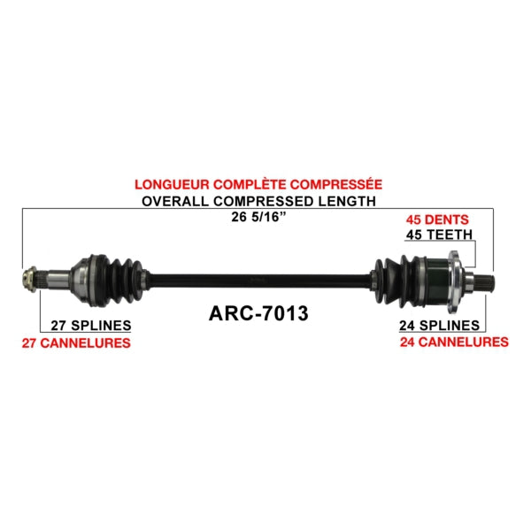 AXLE COMPL A/C TRAKMOTIVE