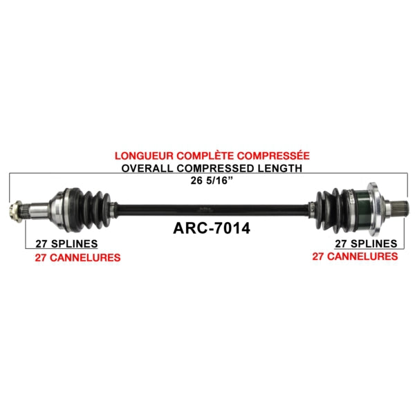 AXLE COMPL A/C TRAKMOTIVE