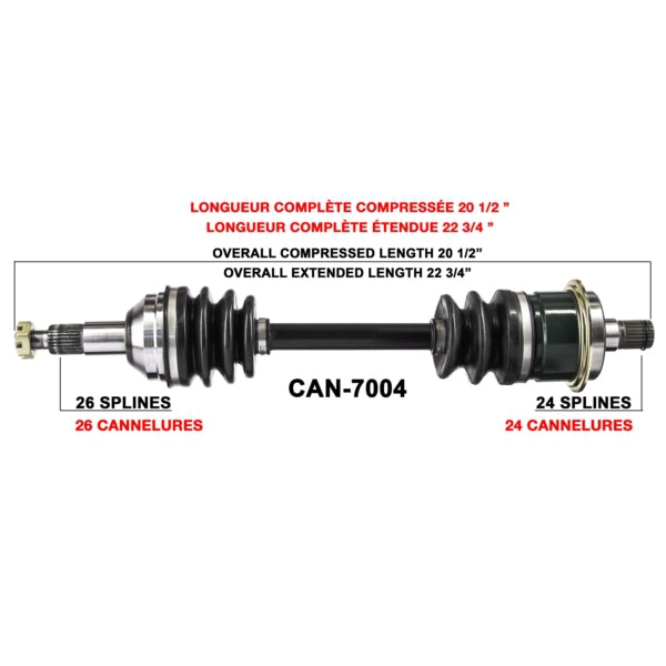 AXLE COMPL C-AM TRAKMOTIVE