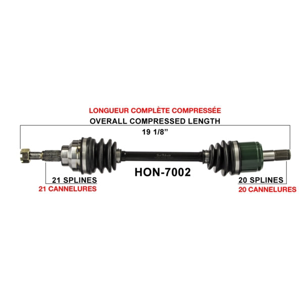 AXLE COMPL HON TRAKMOTIVE