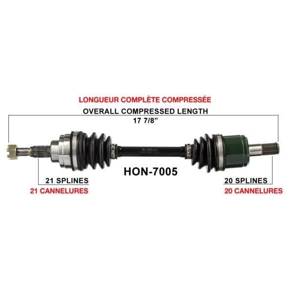 AXLE COMPL HON TRAKMOTIVE