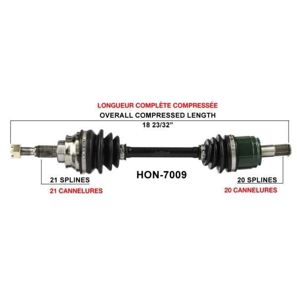 AXLE COMPL HON TRAKMOTIVE