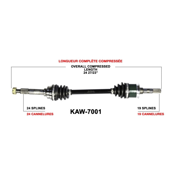 AXLE COMPL KAWA TRAKMOTIVE
