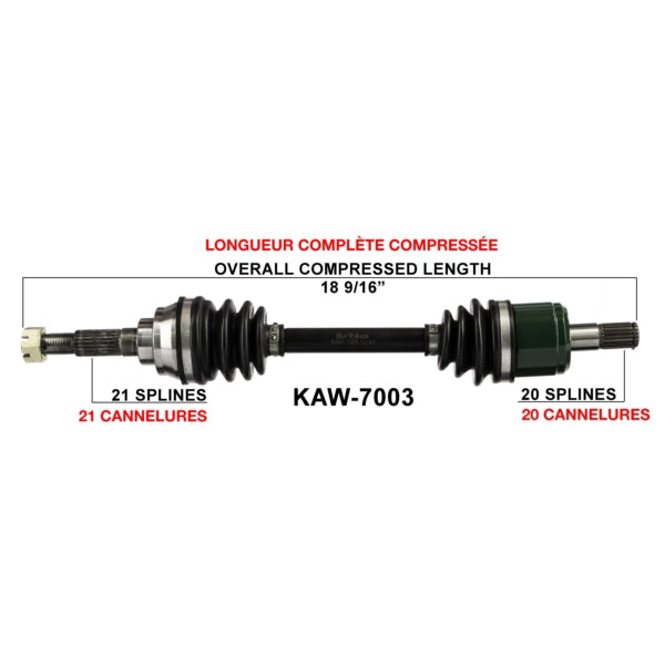 AXLE COMPL KAWA TRAKMOTIVE