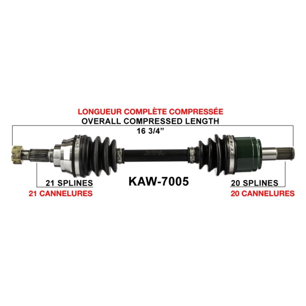 AXLE COMPL KAWA TRAKMOTIVE