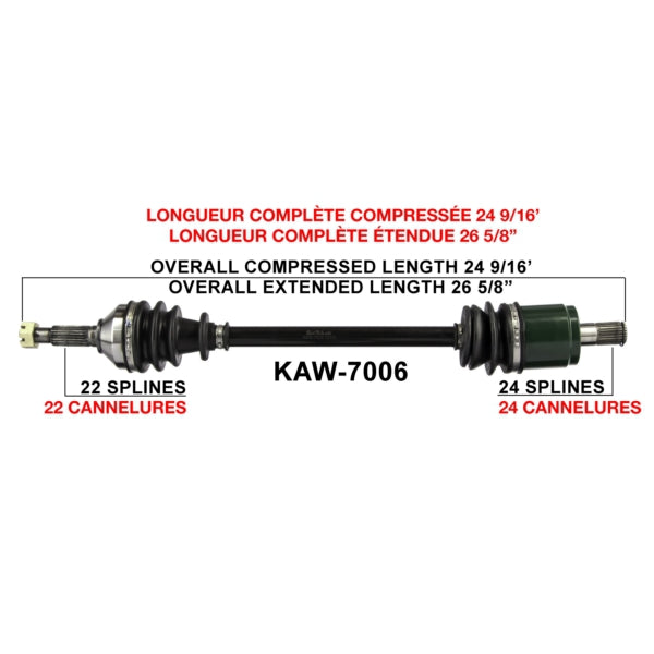AXLE COMPL KAWA TRAKMOTIVE