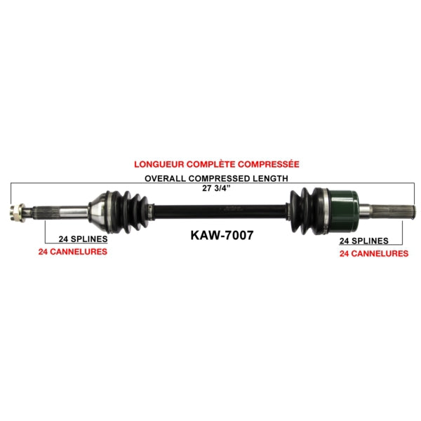 AXLE COMPL KAWA TRAKMOTIVE