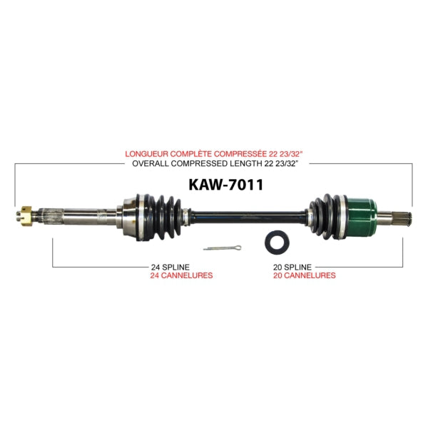 AXLE COMPL KAWA TRAKMOTIVE