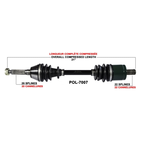 AXLE COMPL POL TRAKMOTIVE