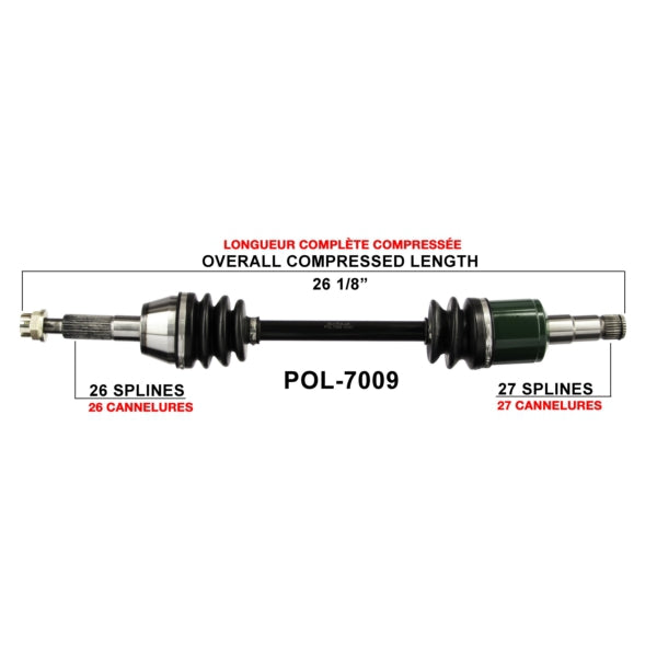 AXLE COMPL POL TRAKMOTIVE