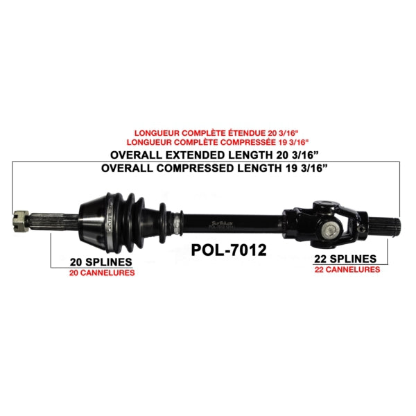 AXLE COMPL POL TRAKMOTIVE