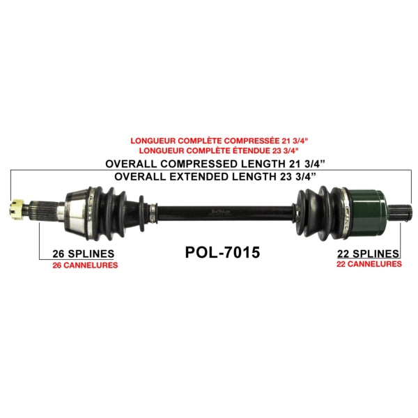AXLE COMPL POL TRAKMOTIVE