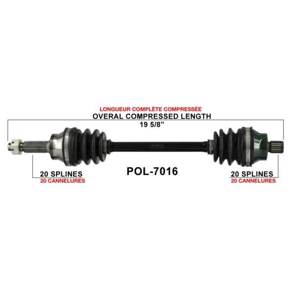 AXLE COMPL POL TRAKMOTIVE