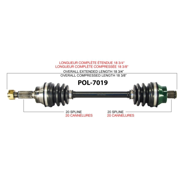AXLE COMPL POL TRAKMOTIVE