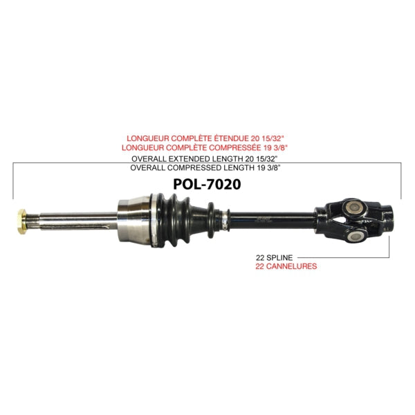 AXLE COMPL POL TRAKMOTIVE