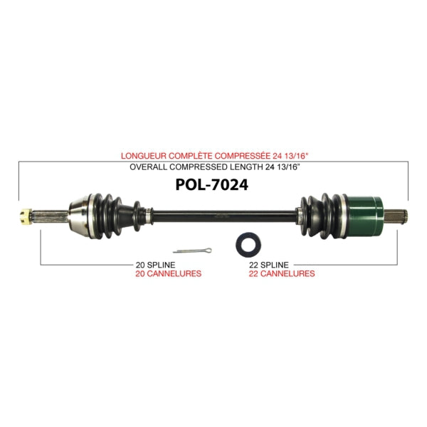 AXLE COMPL POL TRAKMOTIVE