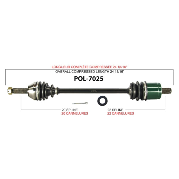 AXLE COMPL POL TRAKMOTIVE
