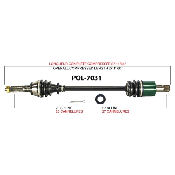 AXLE COMPL POL TRAKMOTIVE