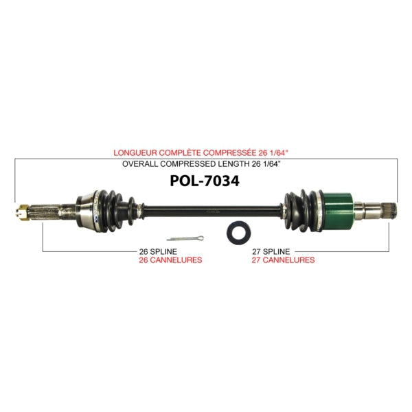 AXLE COMPL POL TRAKMOTIVE