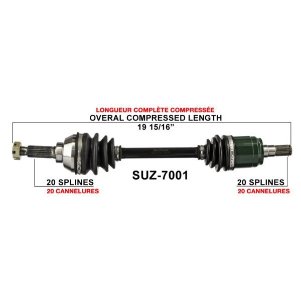 AXLE COMPL SUZ TRAKMOTIVE