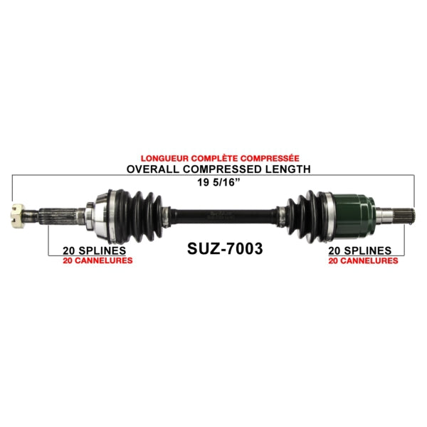 AXLE COMPL SUZ TRAKMOTIVE
