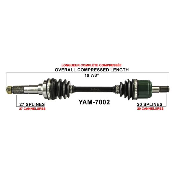 AXLE COMPL YAM TRAKMOTIVE