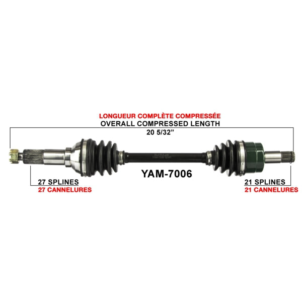 AXLE COMPL YAM TRAKMOTIVE