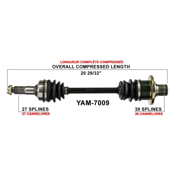 AXLE COMPL YAM TRAKMOTIVE