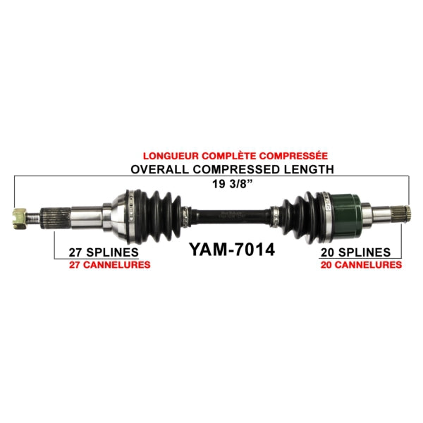 AXLE COMPL YAM TRAKMOTIVE