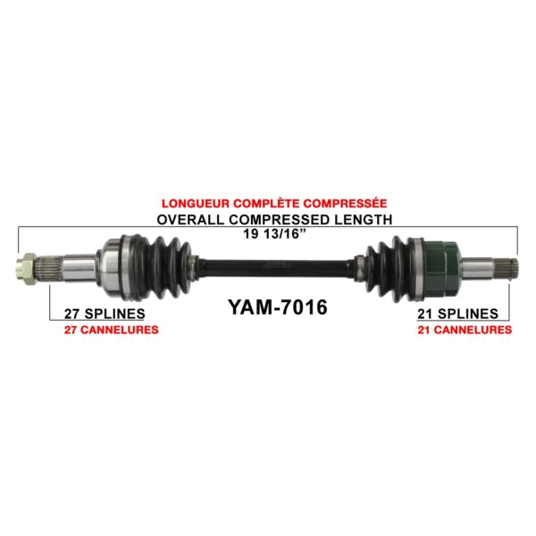 AXLE COMPL YAM TRAKMOTIVE