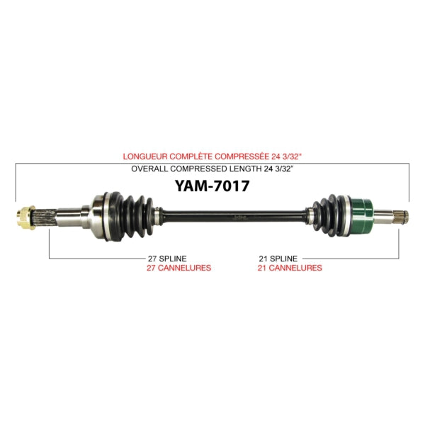 AXLE COMPL YAM TRAKMOTIVE