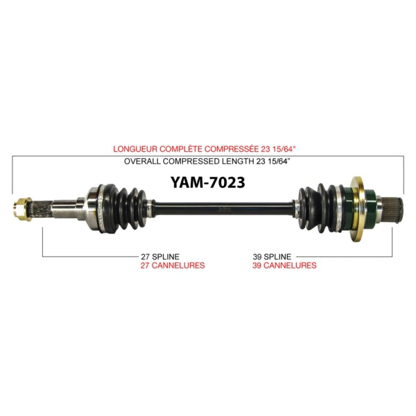 AXLE COMPL YAM TRAKMOTIVE